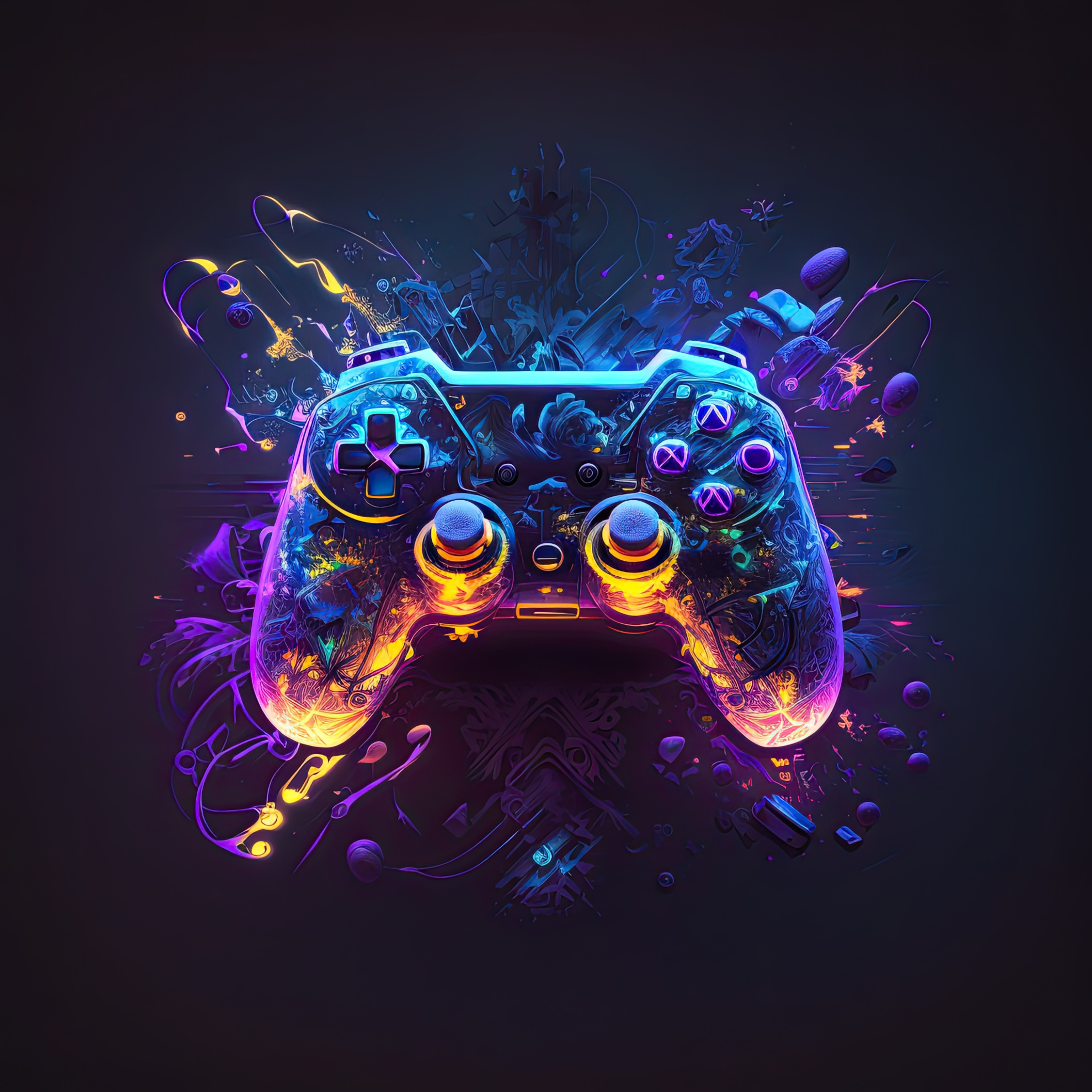 abstract-neon-light-game-controller-artwork-design-digital-art-wallpaper-glowing-space-background-generative-ai